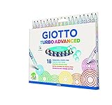 Grosor: 2,8 mm Giotto Turbo Advanced Multicolor - Rotulador (Multicolor, 2,8 mm, Multicolor, Tinta con base de agua, BS 7272, 18 pieza(s))