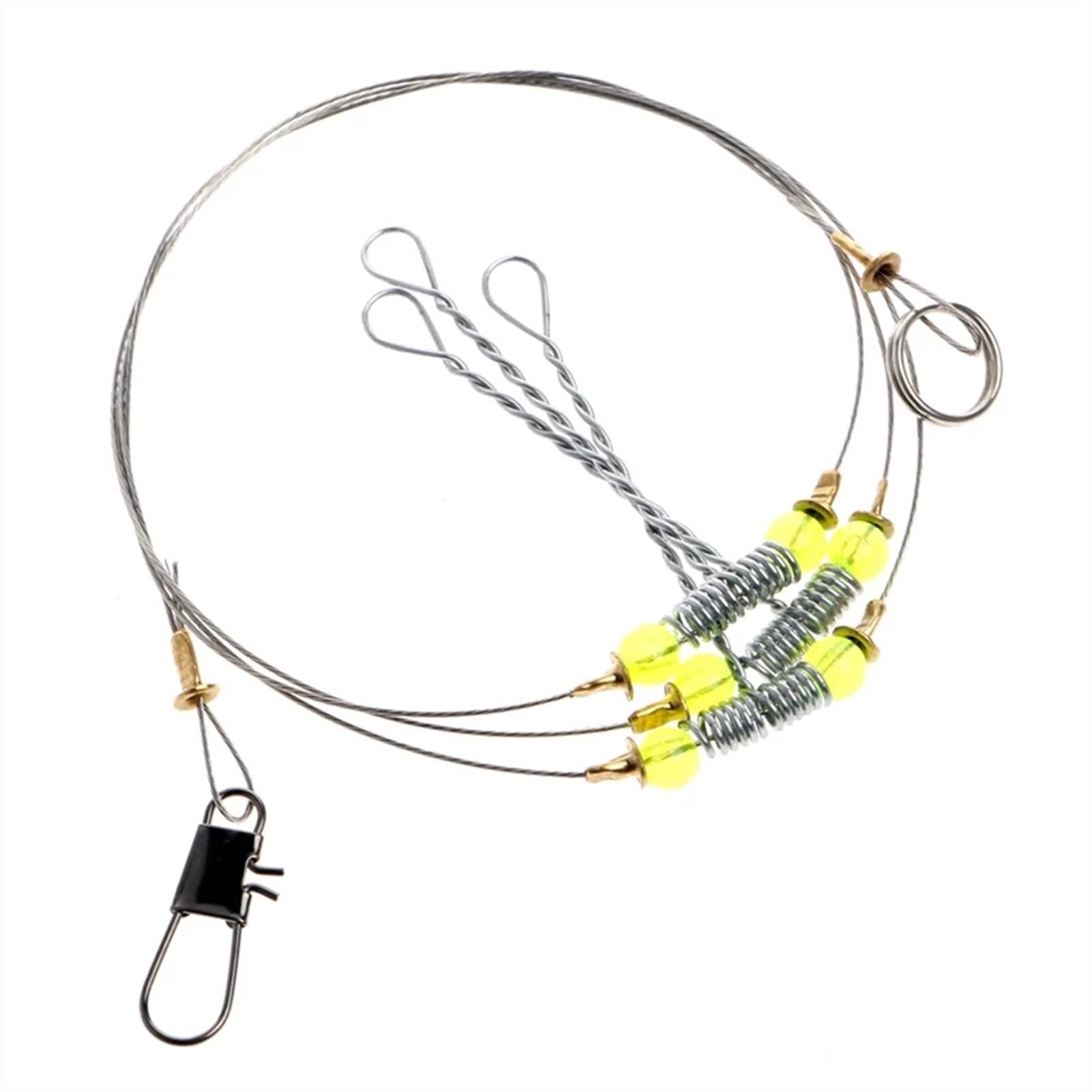 Amazon | 釣り針 3/4 / 5pcs巻線6回転紐釣りフック鋼板ワイヤー