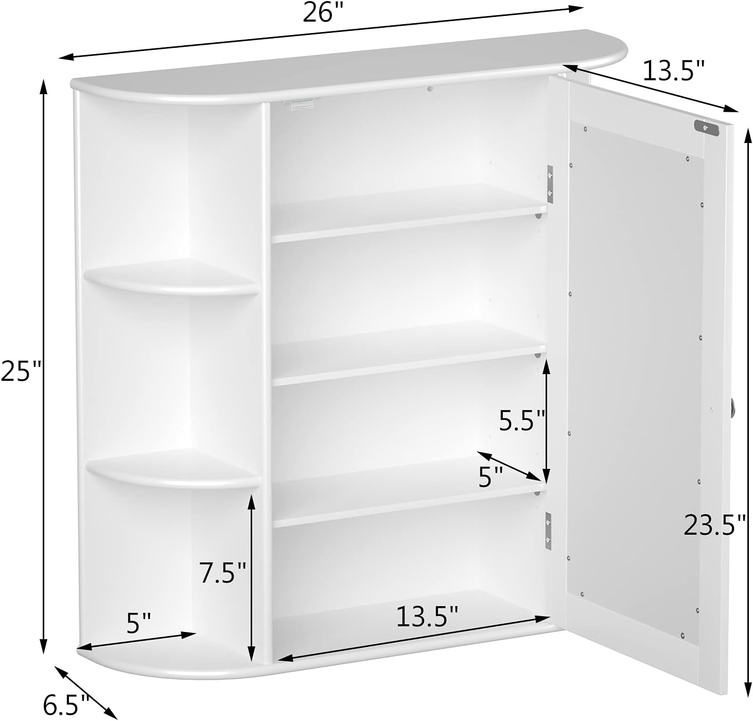 One-Day Sale: Up to 70% Off Tangkula Bathroom Medicine Cabinet with Mirror, Wall Mounted Bathroom Storage Cabinet with Mirror Door & Open Shelves, Mirror Cabinet for Bathroom Living Room, Bathroom Mirror Wall Cabinet (White) Black Friday - 50% OFF Tangkula Bathroom Medicine Cabinet with Mirror, Wall Mounted Bathroom Storage Cabinet with Mirror Door & Open Shelves, Mirror Cabinet for Bathroom Living Room, Bathroom Mirror Wall Cabinet (White)