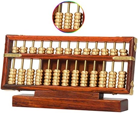 Mini Copper Beads Abacus - Decorative Metal Art for Home, Unique Small Decor with Stable Base, Perfect for Gift and Collectors, Stylish Office Desk Accessory