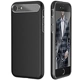iPhone 7 Case,iSPECLE Dual Layer Hybrid iPhone 7 Protective Case Soft TPU Bumper Inner Layer + Slim Solid PC Outer Cover, Shockproof Anti-Scratch Cell Phone Case Cover for Apple iPhone 7 Black