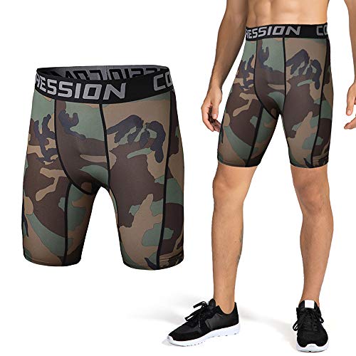 Shorts esportivos, Romacci Calções masculinos de compressão e cuecas Athletic Baselayer para corrida