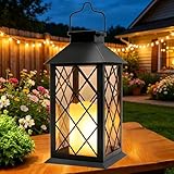 Yowin Lanterne da Esterno 35cm Grande Lanterna Solare da Giardino con Candele Tremolante, ...