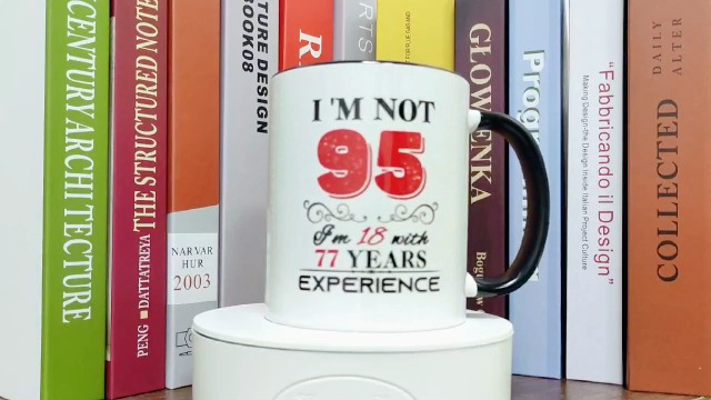 Taza para cumpleaños 95 años, 11oz, cerámica miniatura 6