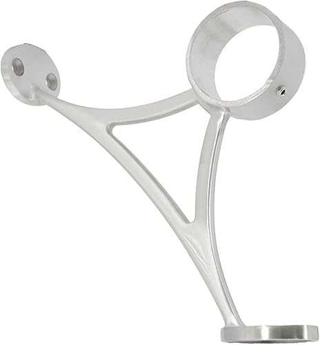 Barra de grado 316 de acero inoxidable y soporte de riel de pie de montaje en el suelo para barra de 2 pulgadas de diámetro exterior, acabado