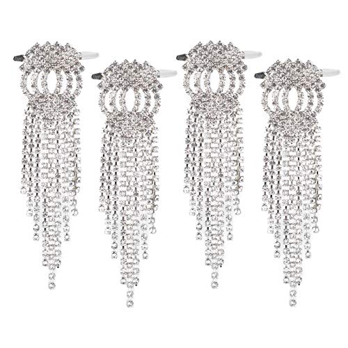 ZheHanWUFB Schuh-Clips mit Diamantquasten, 4 Stück, Schuh-Clips, Diamant-Laterne, Quaste, Krallenkette, Damenschuhe, Schnalle, Dekoration, Zubehör, Anti-Falten und Anti-Verschleiß für Schuhe Zuhause Cover