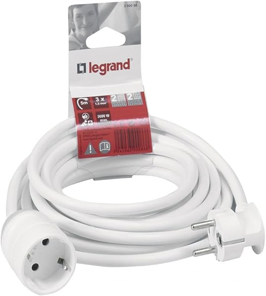 Legrand Rallonge 390233 2P+T 3 mètres Blanc