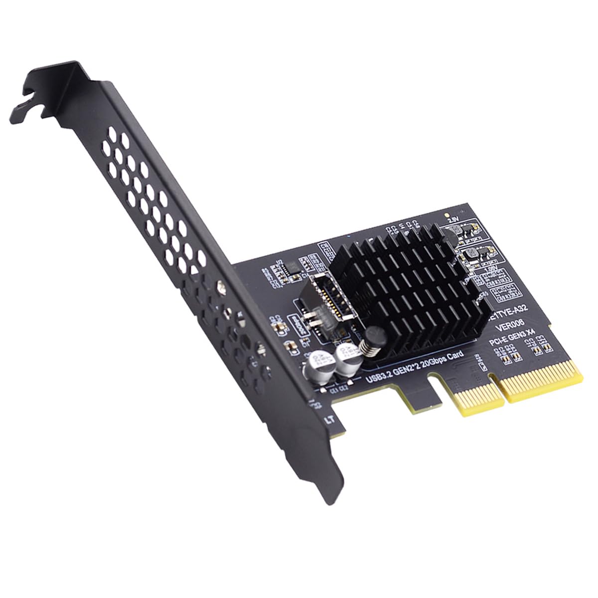 20 Gb/s USB 3.2 Gen2 typ E IDC panel przedni gniazdo do PCI-E 4X Express adapter karty ASM3242 Chipset do płyty głównej komputera stacjonarnego