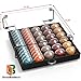 Deco Brothers Crystal Tempered Glass Vertuo Pod Holder Drawer, 30 Large or 60 Small Nespresso Capsule Organizer, Black