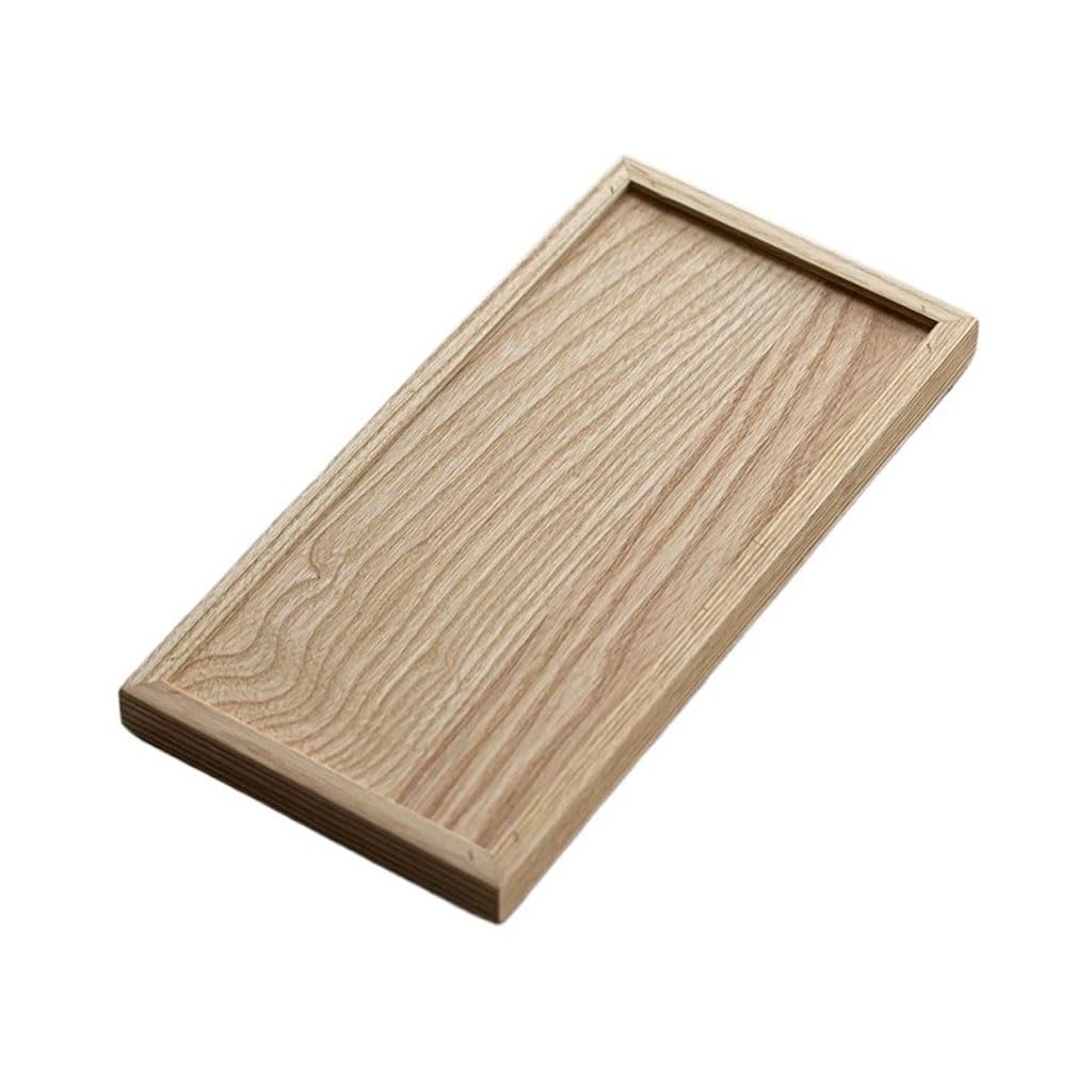 Bandeja de Madera Moderna para Servir: diseño Rectangular Sencillo para el hogar y la Sala de Estar, Ideal para té, Aperitivos y decoración. Bandeja pequeña versátil para Servir y exhibir.
