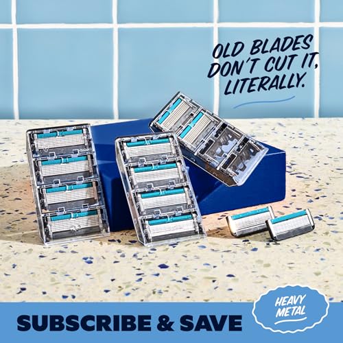 Dollar Shave Club | Heavy Metal Handle Shave Set with Razor Cover | 2 Extra Close Refill Cartridges, 1 Heavy Metal Handle, 1 Razor Cover - Thumbnail 6