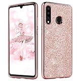 Huawei P30 Lite Slim Case: Das Gehäuse ist aus hartem PC mit Glitzer Kunstleder und TPU Rand. Glatte Cover hat gute haptik. Leicht Dünn Form macht das Handy kein Problem für kabellosen Aufladen
