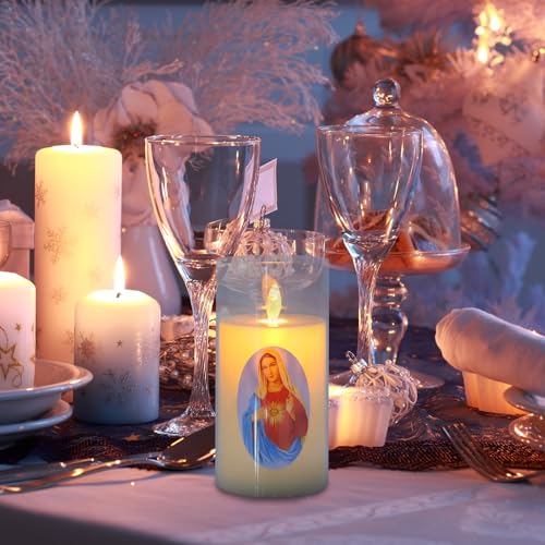 Vela de batería para altar religioso y decoración de ambientes espirituales en casa 4