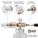 Foam Cannon - Pressure Washer Gun with 1/4 Inch Quick Connect and Adjustable Nozzle Car Wash Sprayer with 1 L Bottle, Professional Car Foam Cannon Fits Most Power Washing Accessories (4000 PSI)