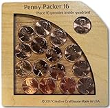 Penny Packer 16 Handmade Wooden Puzzle – Challenging Brain Teaser Game – Made in USA
