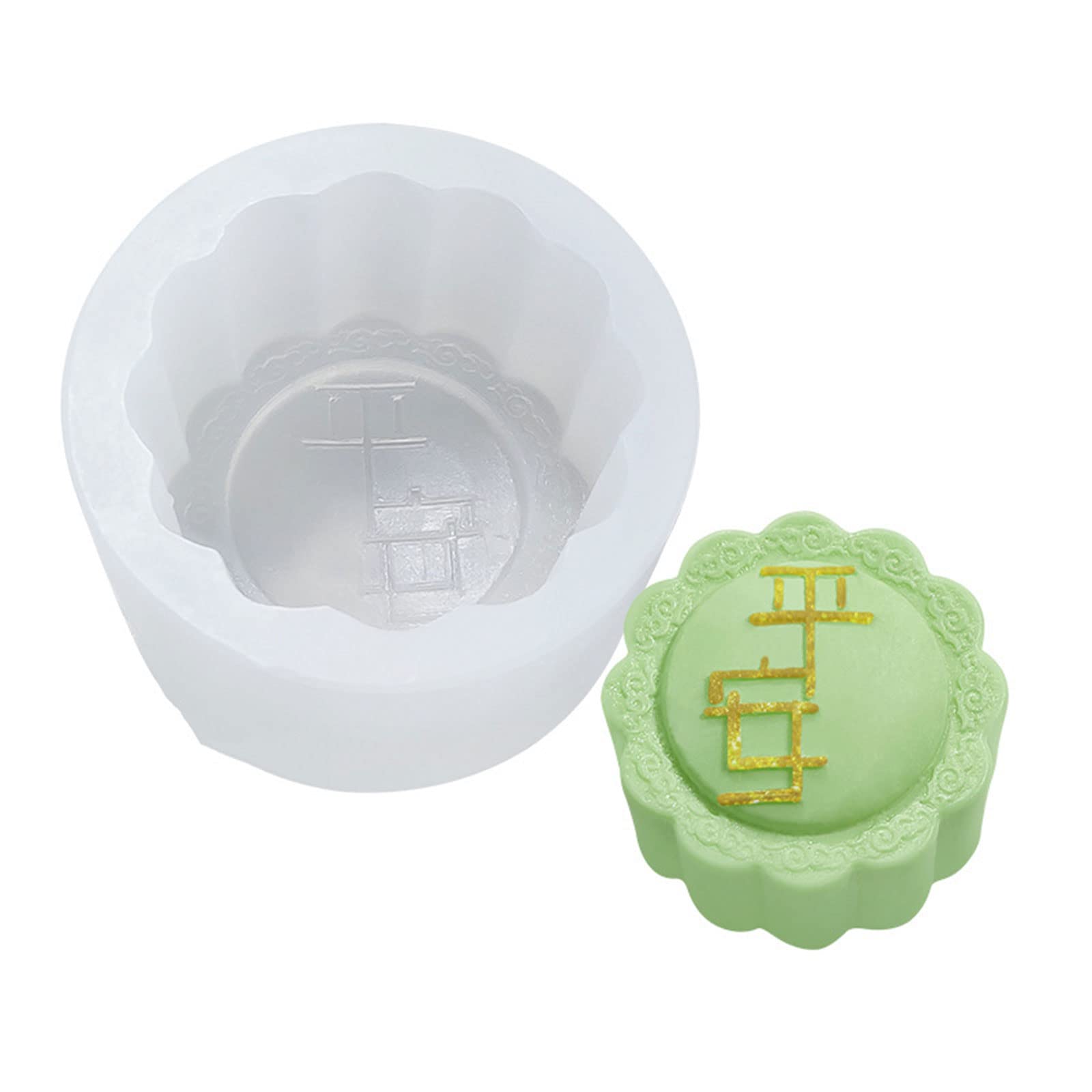 Buxuaaaa J Mid-Autumn Themed Molds Baking Gadgets Stamps Silicone For Kitchen Baking Silicone Mousse Molds Shapes