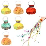 【Atmósfera activa】: las cintas que revolotean en el aire son muy hermosas y espectaculares, lo que puede aumentar la atmósfera animada, y las coloridas cintas arrojadizas sorprenderán a tu fiesta.