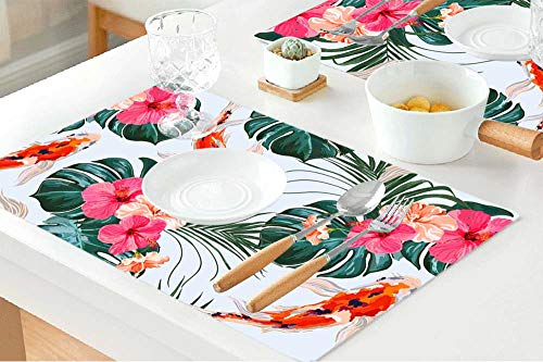 Moslion Floral Summer Koi Fish Placemats #TOP2