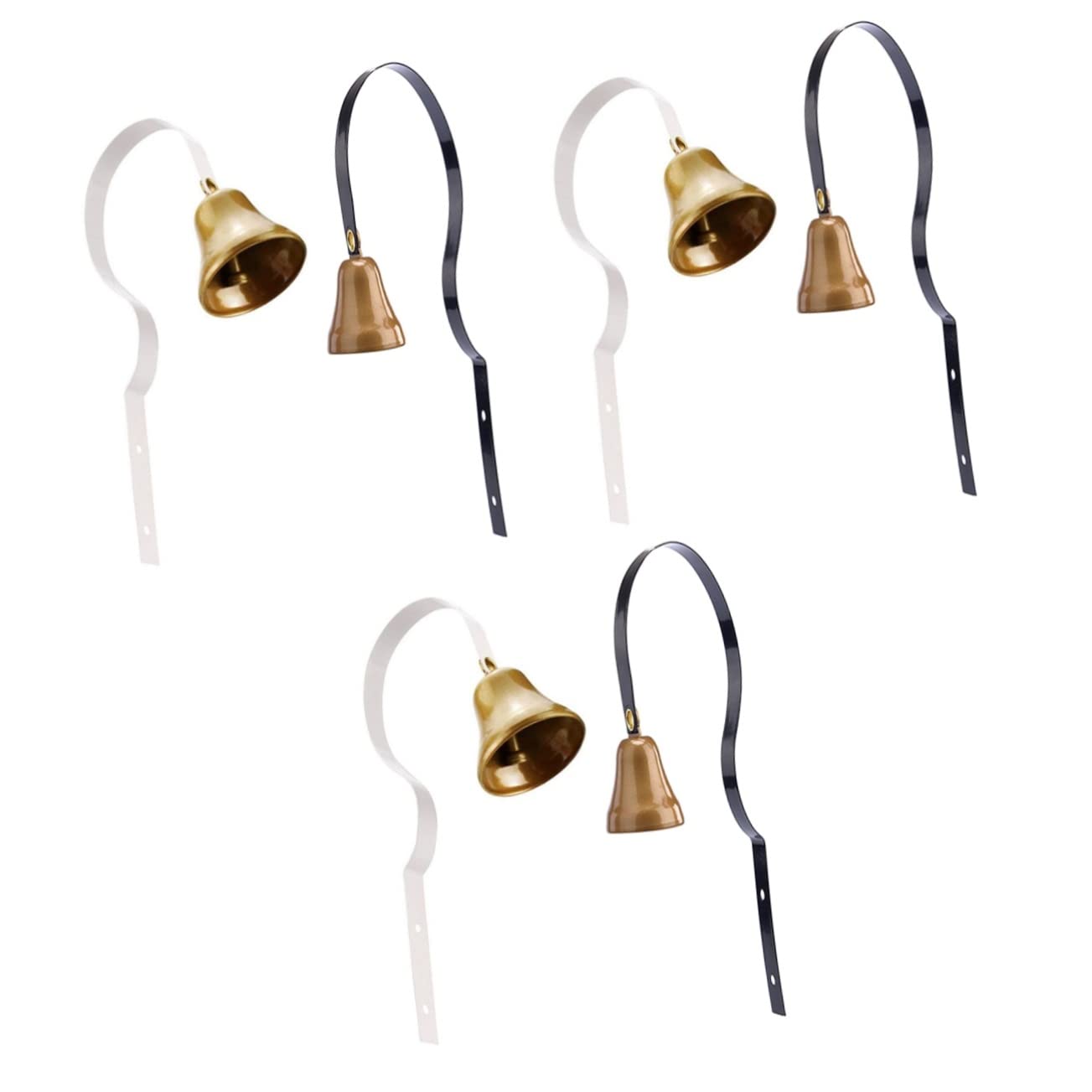 NUOBESTY 6piezas Timbre De Entrenamiento para Perros Puerta Timbre Metálico Negro y para Entrenamiento De Mascotas para Comunicación y Potty Training