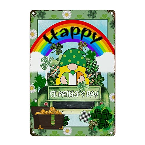Plaque murale en métal Saint-Patrick trèfles 45x30 cm