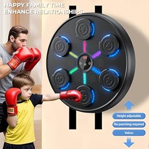 2025 New Music Boxing Machine with Boxing Gloves, Wall-Mounted, Upgraded Large Smart Bluetooth Music Boxing Target Workout Equipment for Home, Suitable for Kids and Adults 2025 New Music Boxing Machine with Boxing Gloves Wall Mounted Upgraded Large Smart Bluetooth Music Boxing Target Workout Equipment for Home Suitable for Kids and Adults