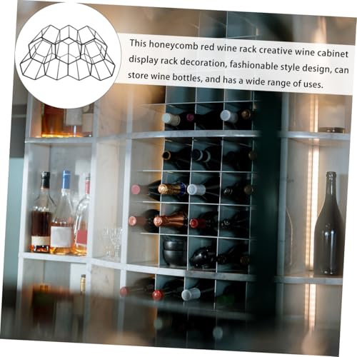Soporte para Botellas de Vino Metal Negro 7 Huecos miniatura 7