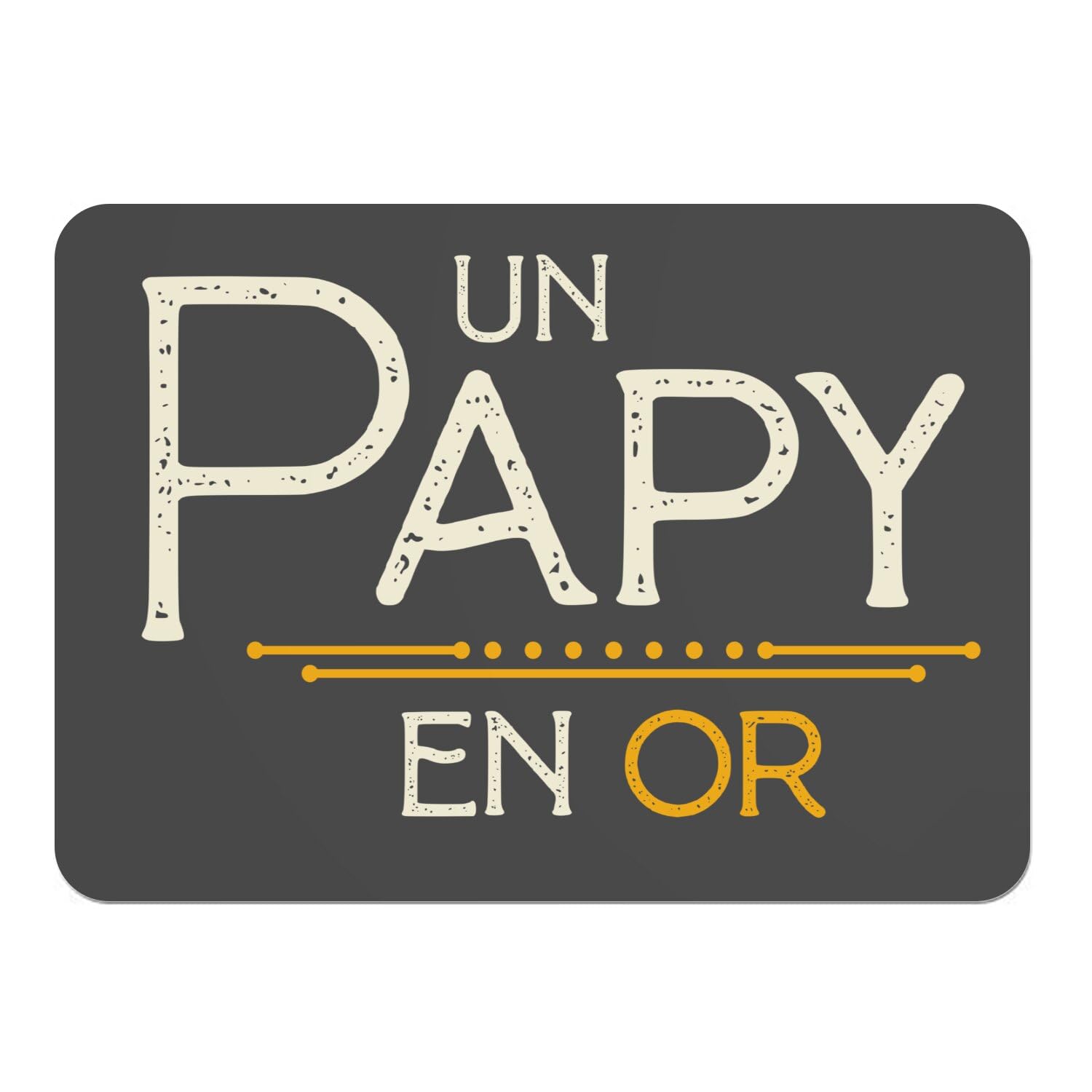 Set de table noir en liège grand format lot de 4 napperons Un Papy en Or