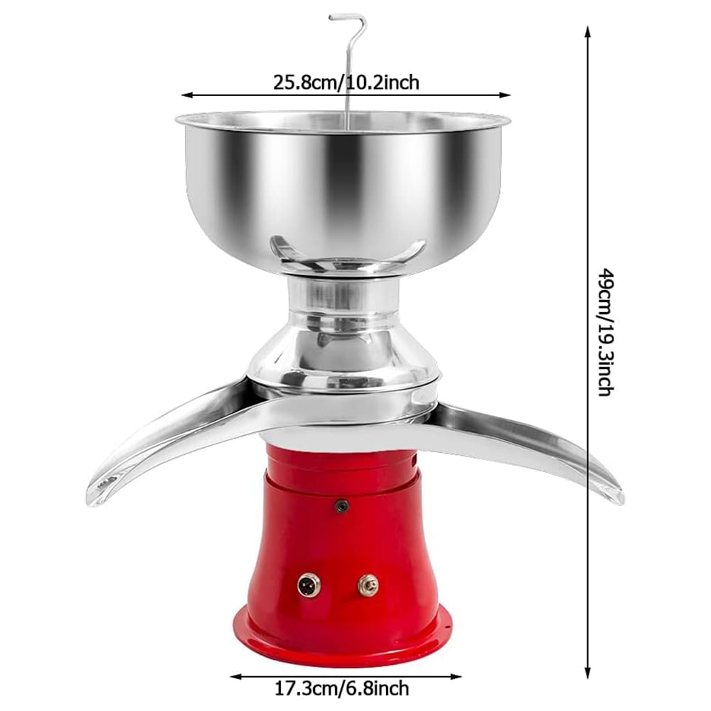 Separatore di crema per latte, separatore centrifugo ad alta velocità da 50 l/h, 9500 giri/min, trasforma il latte intero in latte scremato, ideale per aziende agricole e lattiero-caseari