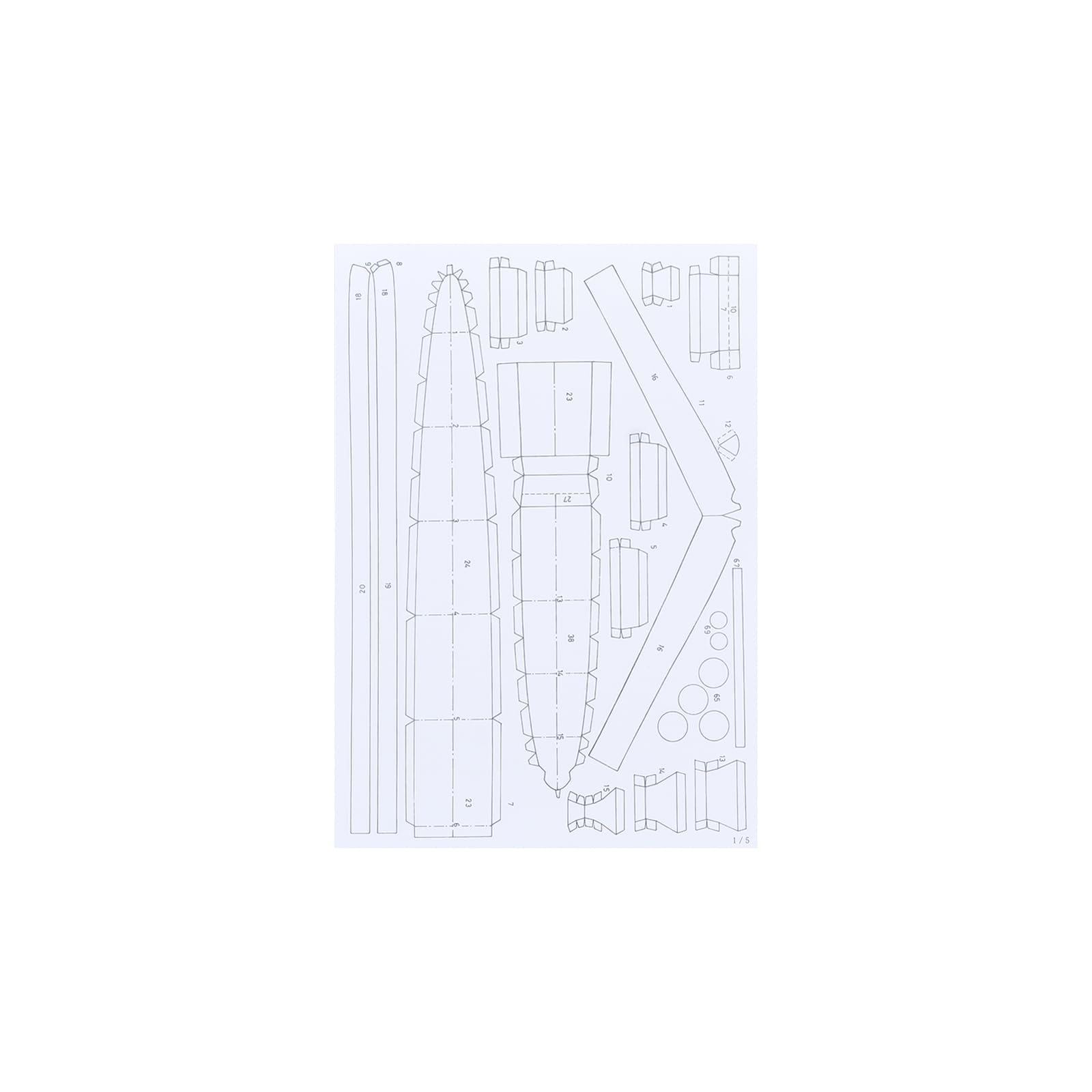 DAGIJIRD Simulation Paper Ship Model 1/400 Scale Italy Muzio Attendolo Light Cruiser Ship Model (Unassembled Kit)