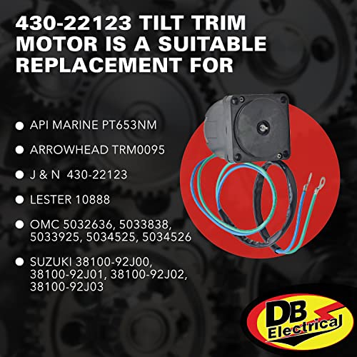 Db Electrical Trm0095 Tilt Trim Motor Compatible With/Replacement For Suzuki Df60-300 2001-Up 4 Stroke Outboard 38100-92J02, 38100-92J10, 38100-93J01, 38100-93J02, 38100-96J00 #TOP4