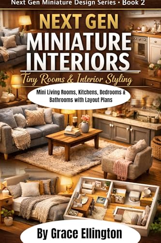 Next Gen Miniature Interiors: Tiny Rooms & Interior Styling Mini Living Rooms, Kitchens, Bedrooms & Bathrooms with Layout Plans (Next Gen Miniature Design Series Book 2)