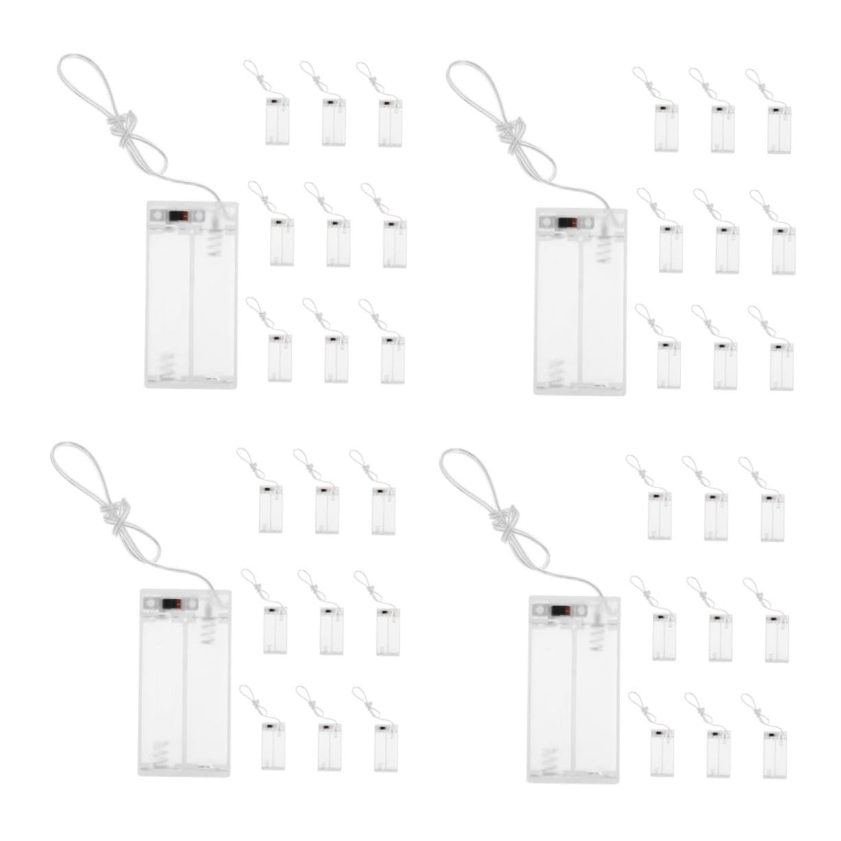 Sosoport 4 Sätze Zubehör Für Batteriekästen Batterien Fall Batterien Zubehör Lichtspeicherhalter Transparent Abs 10 Stück * 4