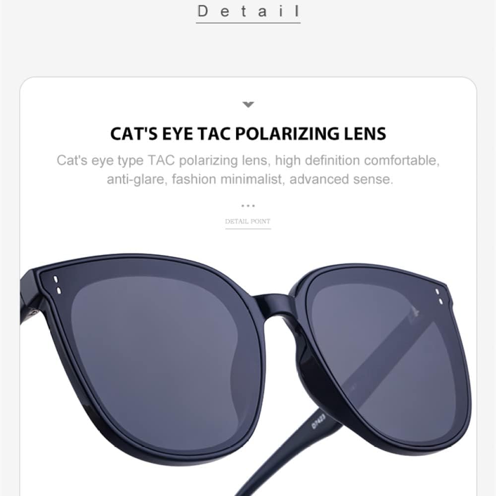 HCHES] ヴィンテージスクエア偏光サングラス女性男性特大極性