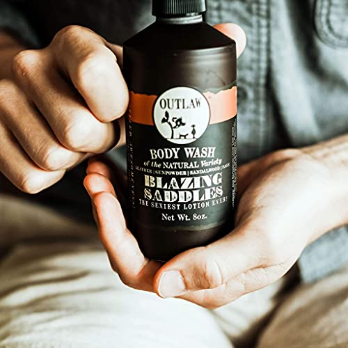Blazing Saddles - The Sexiest Natural Body Wash Ever - Western Leather, Gunpowder, Sandalwood, and Sagebrush - Men's or Women's Body Wash - 8 fl. oz. - Outlaw - Thumbnail 5