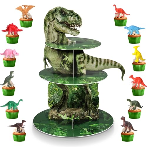 Censen Dinosaur Cupcake Stand Party Set