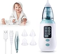 Vista 1 de Aspirador nasal para bebé, aspirador nasal ajustable para bebé, aspirador nasal recargable para bebé, chupón de nariz eléctrico para bebés recién