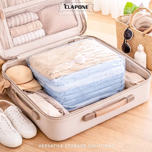 Image of CLAPONE 1 Pack Vacuum bags for clothes /Space Vacuum Bags for Travel & Home /Vacuum Sealer Bags /Comforters /Blankets /Bedding Bags /Storage Bags /Pillow Storage Bag (Size 40X60)