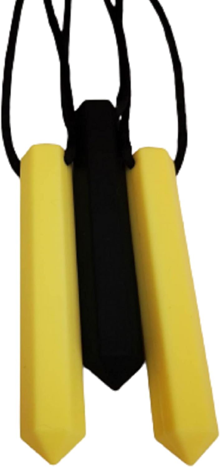 Sensory Chew Necklace Chewelry for Kids or Adults with Autism ADHD Who Need to Stim Chew Bite or Fidget Chewy Aids Help Concentration Biting Bundle 3 Pack BGT