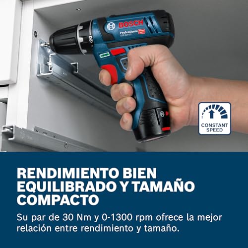 Miniatura 4 de Bosch Professional 12V System atornillador a batería GSR 12V-15 (incl. set de 39 accesorios, batería 2.0Ah, batería 4.0Ah, cargador GAL 12V-20, bolsa de herramientas)