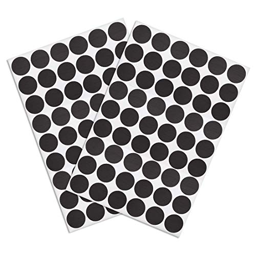 Pegatinas para agujeros de tornillo uxcell de 21mm en color negro nogal con 54 tapas 2