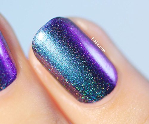 Image of ILNP Birefringence (H) - Blue, Purple, Red, Orange, Yellow, Green Color Shifting Ultra Chrome Holographic Nail Polish
