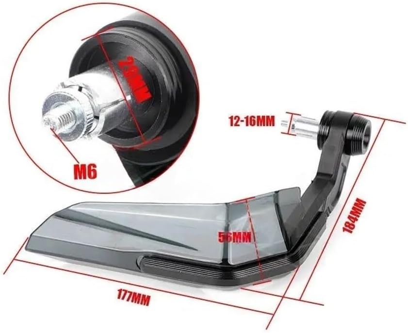 Motorcycle Aluminum Hand Guards Protection Riding Handguard Black for 7/8" 22mm 1" 25mm Motorbike Handlebar Mount Bracket