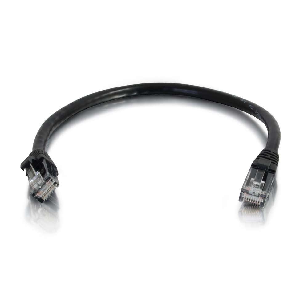 C2G/Cables to Go 00933 Cat5e Snagless Unshielded (UTP) Network Patch Cable Black 6-inches