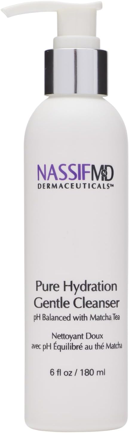 NASSIF MD Pure Hydration Facial Cleanser Antioxidant Rich Vegan Cleanser Face Wash for Women, Oil Cleanser for Face, Gentle Face Cleanser Matcha Hemp Hydrating Cleanser Natural Face Wash for Dry Skin
