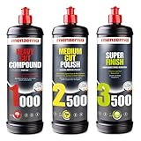 Menzerna Super 3500, Medium 2500, and Heavy 1000 Polishing Compound Kit