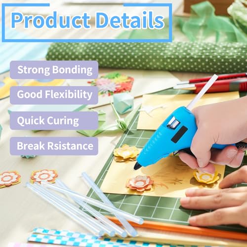 90 Pcs Mini Hot Glue Sticks, Clear Glue Gun Sticks for Metal, Wood, Glass DIY Art Craft & School Projects Craft, Bond (4" X 0.27") - Image 3