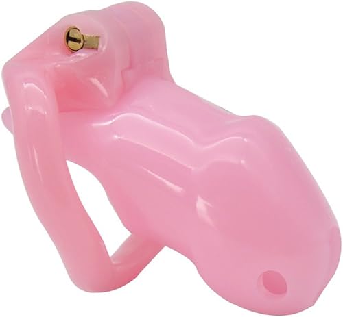 Dispositivo de castidad ajustable jaula de castidad con 4 anillos para hombres Rosa/Rebel Fun.