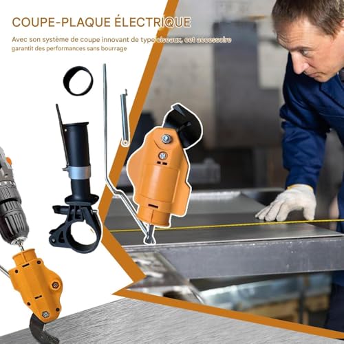 Accessoire de découpe métallique pour perceuse et tôles d'aluminium - 4