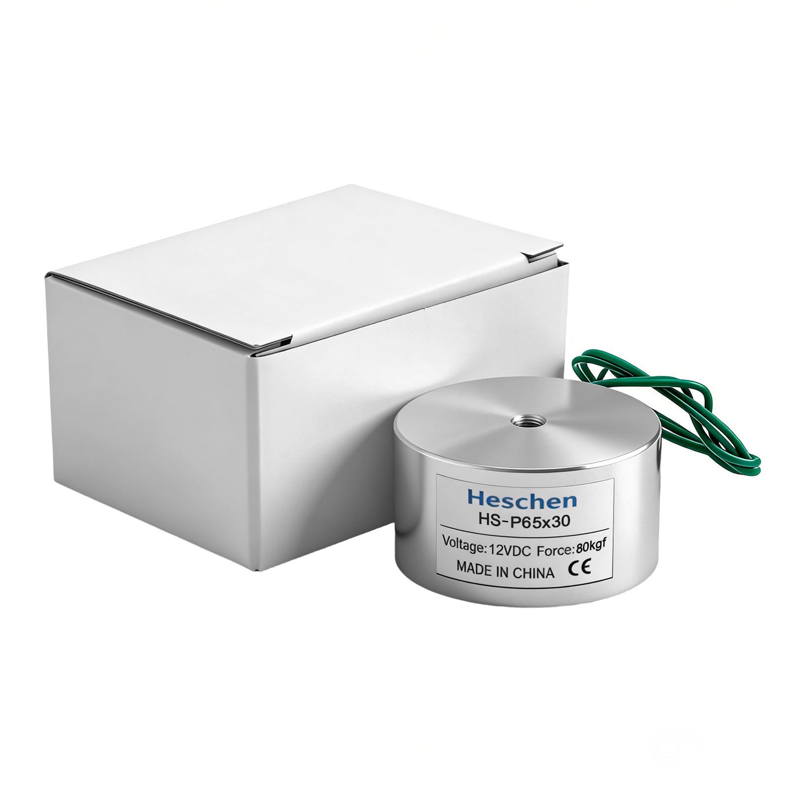 Heschen Électroaimant électromagnétique P65/30, OD 65 mm, DC 12V 13W, 80 kg
