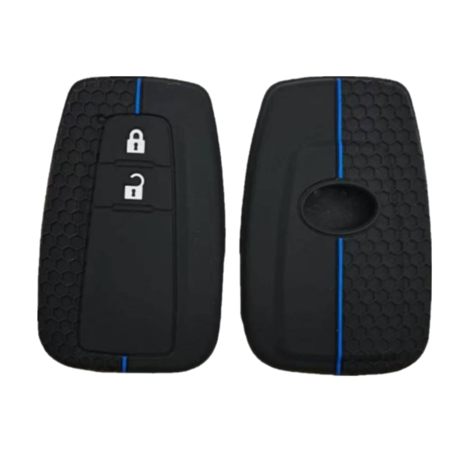 Cover Chiave Auto In Fibra Di Carbonio E Silicone Per Toyota CH-R (2017-2019) E Prius: Custodia Portachiavi Con Accessori
